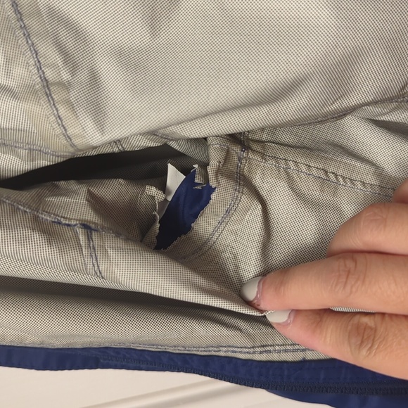 LL Bean Blue long rain coat - Picture 9 of 9